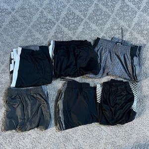 SIX Pairs of Youth XL NIKE and UNDER ARMOUR Shorts